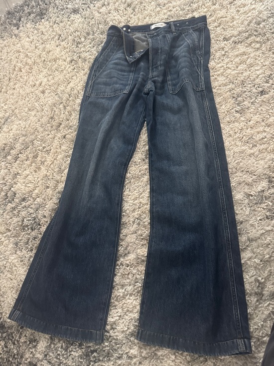 Madewell Denim - Madewell Wide-Leg Dark Wash Jeans